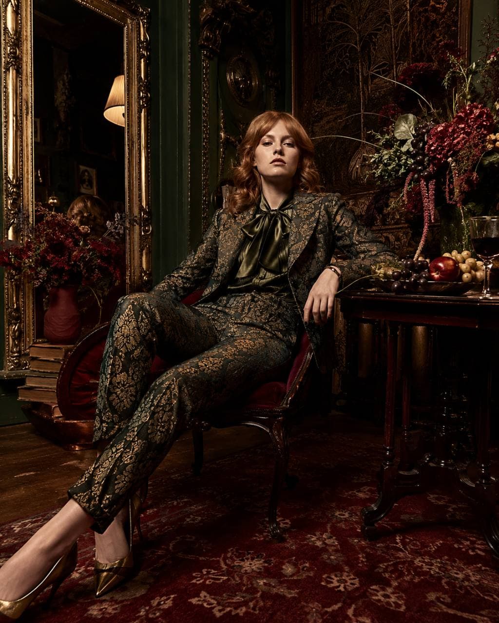 Dark brown editorial lounge scene used in Seevora visual language