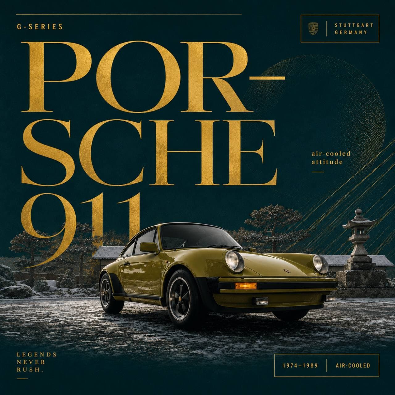 Fictional Stuttgart Archive automotive editorial concept hero